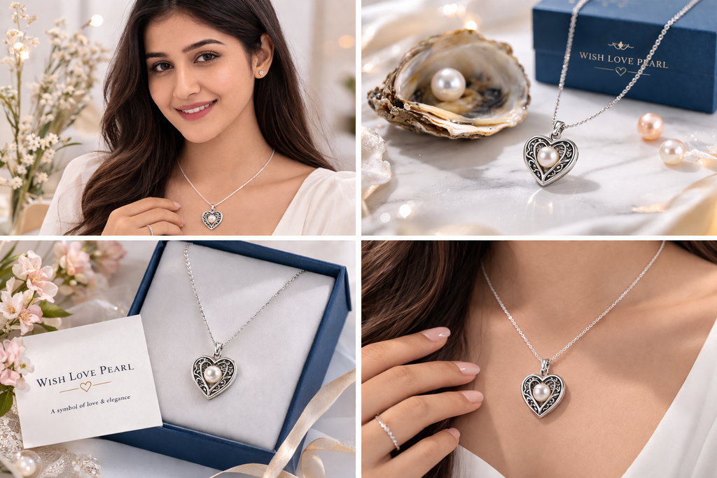 Luna Pearl Heart Pendant